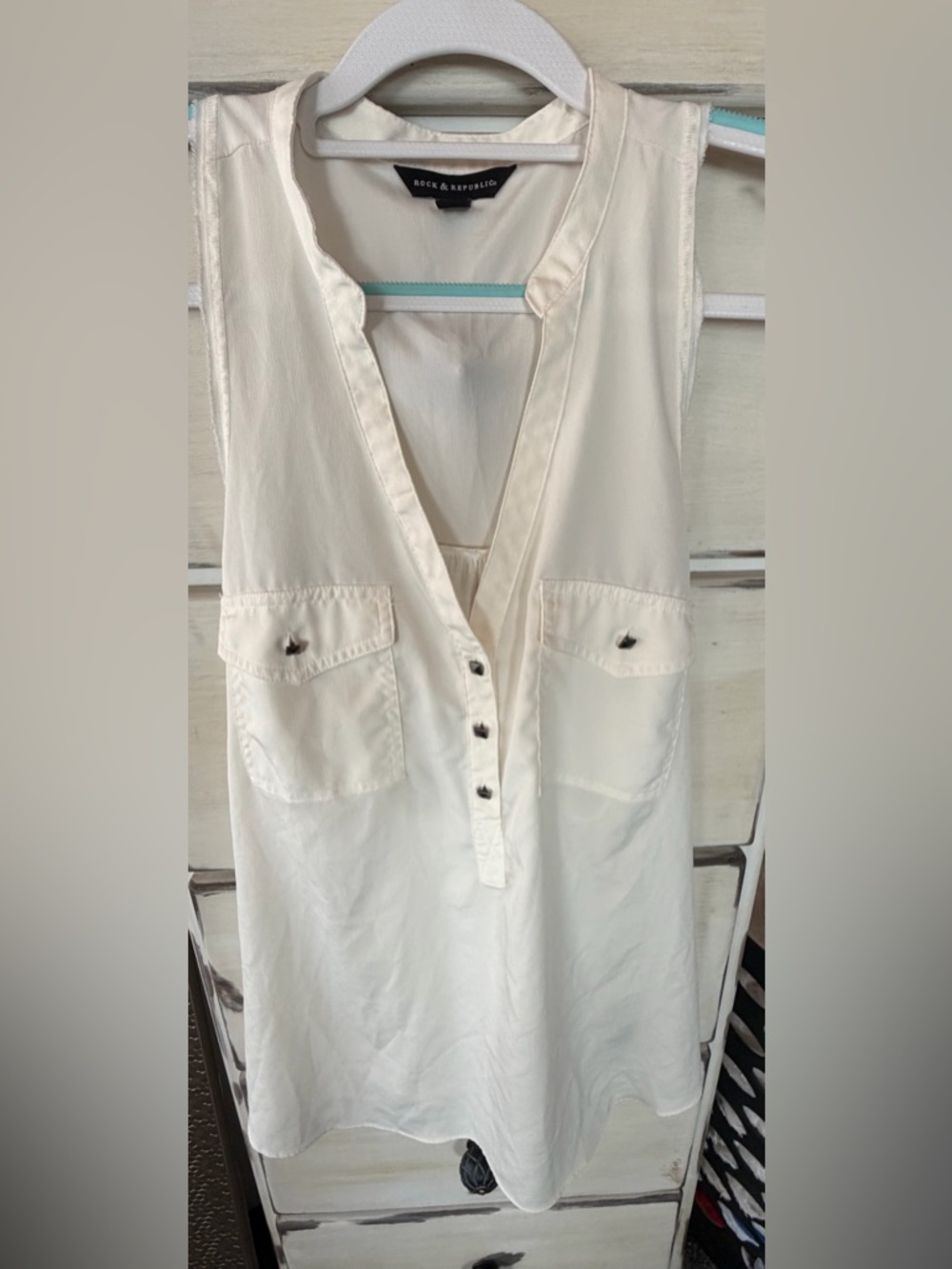 Rock & Republic Top In Ivory